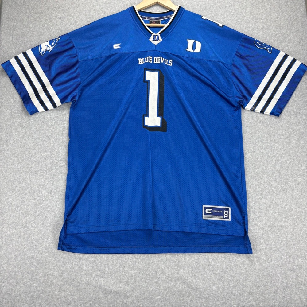 Duke Blue Devils Colosseum Jersey Mens XL Blue #1 Football Basketball NCAA